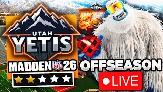 🔴 LIVE -- HARDEST DRAFT EVER | Madden 26 Utah Yeti's OFFSEASON