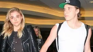 Brooklyn Beckham Gallantly Guides Girlfriend Chloe Moretz Through LAX