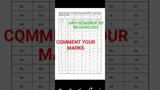 #ISRO CSE #ANSWER KEY 2025 RELEAED