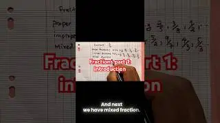 Fractions part 1: introduction