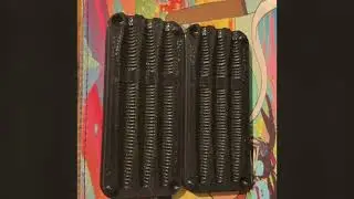 Easy open pour 3 cavity 3 inch worm 3d printed fishing lure mold