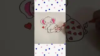 baby elephant ❤️🐘 #kidsart #drawingforkids #art #kids #drawing #colour #elephant