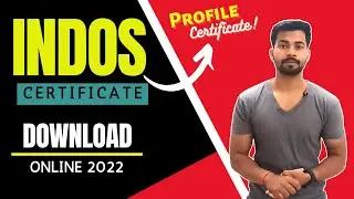 INDOS Certificate or PROFILE Certificate |  INDOS Certificate Download Problem |  Certificate blank