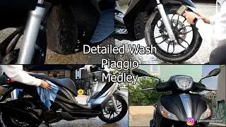 Piaggio Medley Detailed Wash- Πλύσιμο Καθαρισμός μοτοσυκλέτας