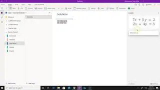 Exploring Math option in Microsoft OneNote - Math Tool to solve problems using AI