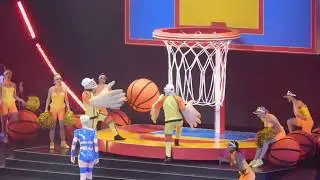 Katy Perry playing basketball in Columbus Witness Tour