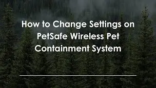 Как изменить настройки беспроводной системы содержания домашних животных PetSafe