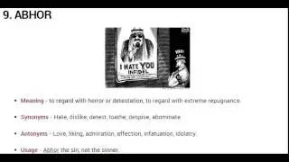Vocabulary Made Easy  Meaning of Abhor, Synonyms, Antonyms and its Usage