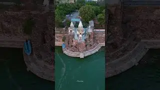 This temple is situated on Udaisagar Lake in Udaipur district of Rajasthan. #temple #drone #reels
