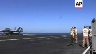 The US Department of Defense released video of US Navy aircraft conducting operations on board the G
