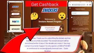 How To Avail Get Cashback On Snicker Chocklate @Apnihalchale