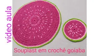 Souplast em croch&ecirc; goiaba