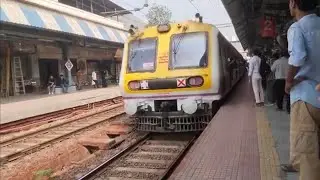 Train videos Indian railways station | Mumbai Central line local trains video live railway station 