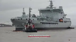 RFA Tiderace (A137) on the River Mersey on 09.10.2025 #RoyalFleetAuxillary #rfa #Merseyviewlive