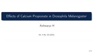 Effects of Calcium Propionate in Drosophila Melanogaster