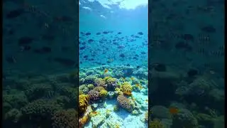 Sea Cave ➜ Coral Garden 🌊✨ Fish Swarm in Crystal Water | #Shorts