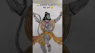 #art #drawing ##lord #hanumanji #pencil #sketch made by me please support my art and my hard work ❤️