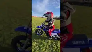2 year old @kashius.alexander riding a pw50 dirt bike
