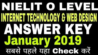 o level M2- r4 internet technology and Web Design Answer key (January 2019 exam)
