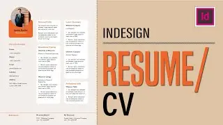 Create a professional Resume / CV in InDesign