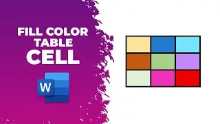 How to fill color in table cell in Microsoft word 2016