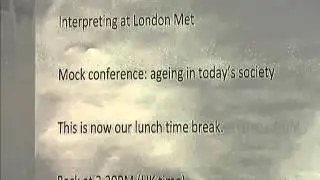 Mock Conference 03/11/15 - Ageing in Today's Society
