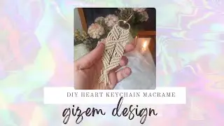 Macrame Keychain Pattern VIDEO Tutorial (Keychain 3 -Birthday , babyshower , wedding gift)