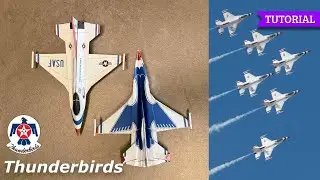 Tutorial - Thunderbirds: Folding F-16 Falcon #origami #paperjet