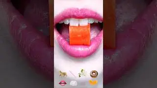 asmr RED🟥 RANDOM EMOJI FOOD COMPILATION 🐆🍩🟥 satisfying eating sounds mukbang 먹방