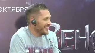 Actor Tom Hardy talks about Venom movie in Moscow