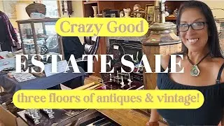 Three floors, 70 years of antiques and vintage thrifted decor for my antique booth and online shops