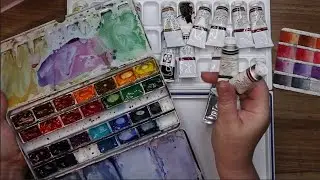Setup & SWATCH my M Graham Watercolor Palette ~ 💖🎨~ NEW PALETTE for my M GRAHAM WATERCOLORS