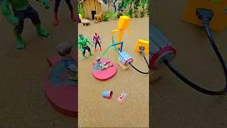 Mini hand pump water science project with red concrete & waterpump,mixer cow farm diy tractor #yt