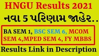 BA SEM 1/BSC SEM 6 Results Declared||HNGU Online Exam 2021@HNGUStudyPoint