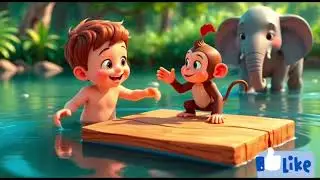 Bandar Hathi aur bacche ki dosti ki power
