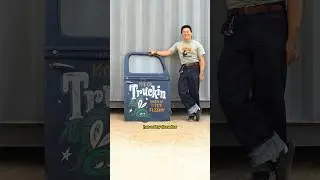 Painting on a 84 year old car door