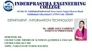 Variants of Turing Machine | Turing Machine | Automata