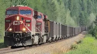 152 Freight Cars Long!!! Canadian Pacific Coal (CP 863) West at Caithness, BC