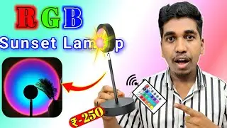 Unboxing⚡️ Led Lamp | Sunset Lamp Inbuilt With Remote Control 😱 