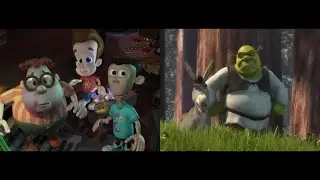 Jimmy, Carl, Sheen and Goddard Meet Shrek and Donkey (Requested By @EddieKyteABCDEFG12345678910)