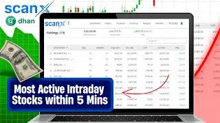 How to find Intraday Stocks in Momentum using Screeners ScanX Tutorial Dhan