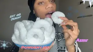ICE ASMR | Powdery Ice Rings W/ Freezer Frost ice eating