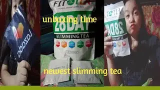 unboxing FitTea 28 day slimming tea/the newest slimming Tea🥰#newest#slimmingTea#28day#slimmingTea
