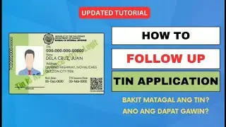 PAANO MAG FOLLOW UP NG TIN APPLICATION SA BIR UPDATED 2025 [FOLLOW UP TIN NUMBER] | HR LEAH G.