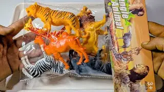 ASMS _ Satisfying With Unboxing Review_  Farm Animal toy Collection_ Cow_ Elephant_ Camel_ Zebra 