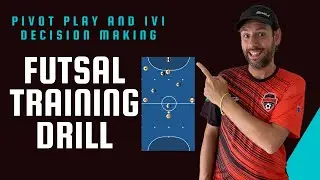 Futsal Training Drills | How to Improve on Pivot Play and 1v1 Situations. Simple 2 in 1 Activity