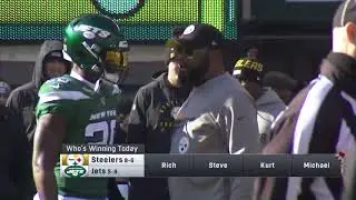 LeVeon Bell meets up with Mike Tomlin before Week 16 clash