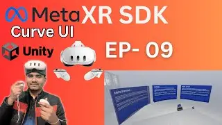 Взаимодействие с пользовательским интерфейсом Unity VR Meta XR Curve с помощью луча (нажатие кнопки), Эпизод 9 | Meta Quest