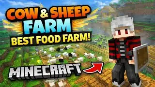 Minecraft Best Cow & Sheep Farm | Unlimited Food 😱#minecraft 
