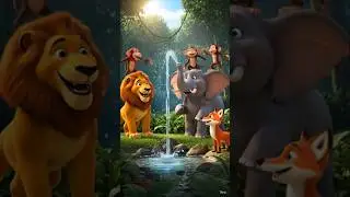 The Jungle United | Lion, Elephant & Monkey Teamwork Story #shorts